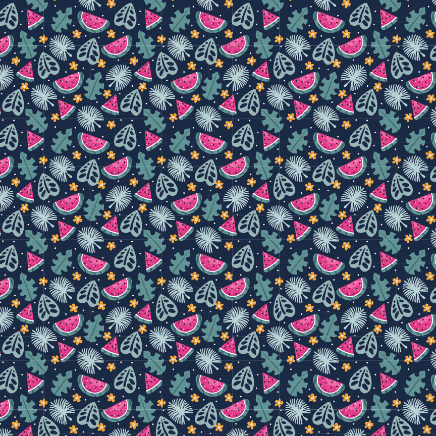 Watermelon & Monstera Leaves Pattern Acrylic Sheets - CMB Pattern Acrylic